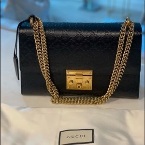 Gucci Guccissima Padlock Crossbody Bag